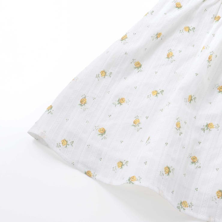 【お揃い】花柄フリルカラーパフスリーブワンピース(80~100cm) | BeBe | 詳細画像16 