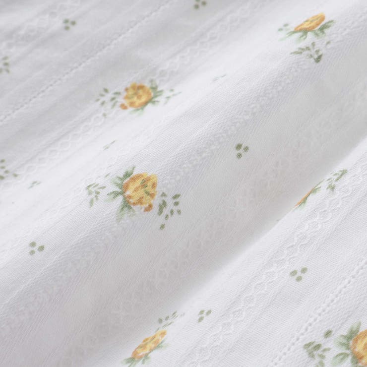 【お揃い】花柄フリルカラーパフスリーブワンピース(80~100cm) | BeBe | 詳細画像18 