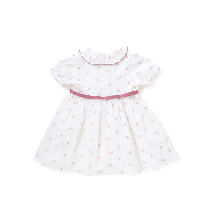 【お揃い】花柄フリルカラーパフスリーブワンピース(80~100cm) | BeBe | 詳細画像6 