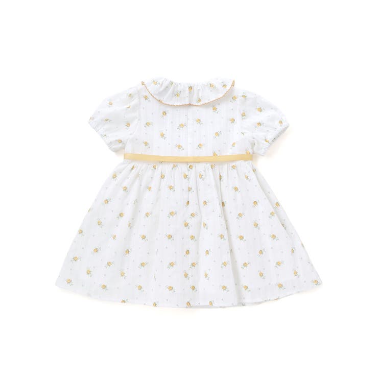 【お揃い】花柄フリルカラーパフスリーブワンピース(80~100cm) | BeBe | 詳細画像9 