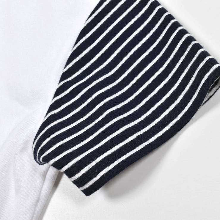 ひよこ水兵プリント切り替えTシャツ+パンツセット(80~90cm) | BeBe | 詳細画像10 