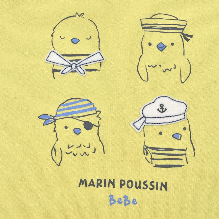 ひよこ水兵プリント切り替えTシャツ+パンツセット(80~90cm) | BeBe | 詳細画像18 