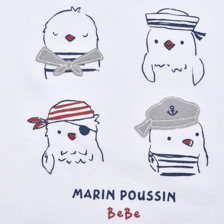 ひよこ水兵プリント切り替えTシャツ+パンツセット(80~90cm) | BeBe | 詳細画像8 
