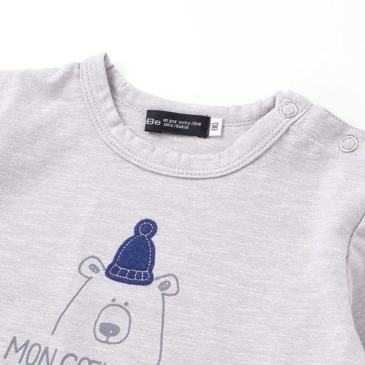 Oursプリント長袖Tシャツ+ストレッチデニムジョガーパンツ 2点セット | BeBe | 詳細画像10