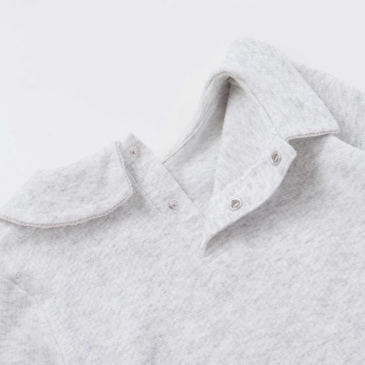 針抜き丸襟長袖ブラウス+サスペンダースカートセット(80~100cm) | BeBe | 詳細画像12 