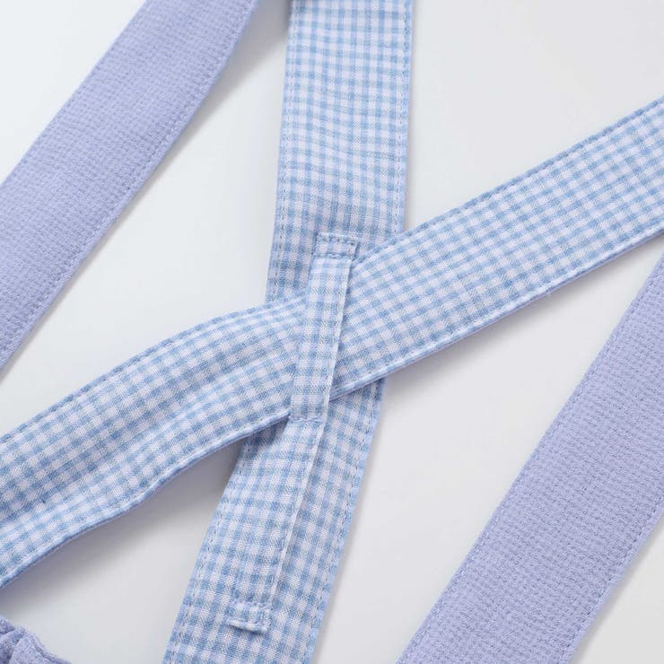 針抜き丸襟長袖ブラウス+サスペンダースカートセット(80~100cm) | BeBe | 詳細画像17 