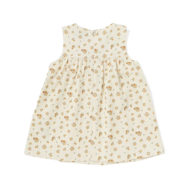 小花柄シャツコールスモック刺しゅうジャンパースカート | BeBe | 詳細画像9 