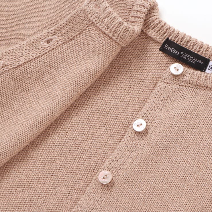 クルーネック長袖ニットカーディガン(80~100cm) | BeBe | 詳細画像13 