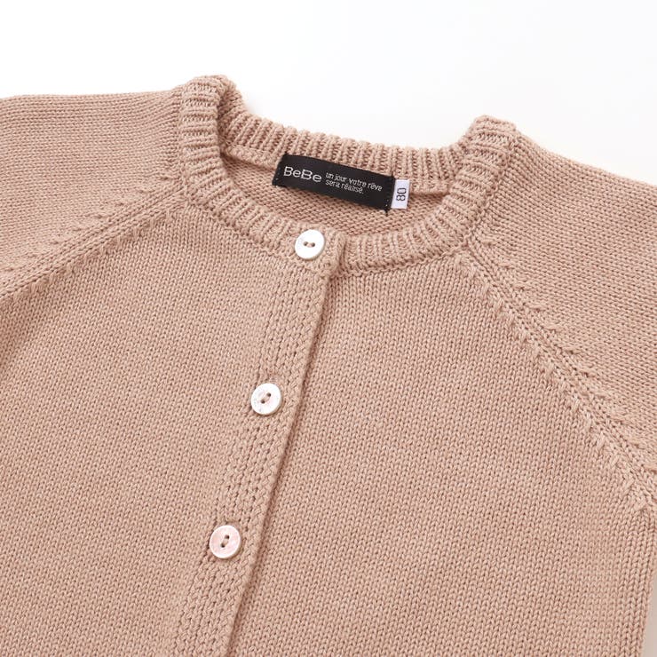 クルーネック長袖ニットカーディガン(80~100cm) | BeBe | 詳細画像8 