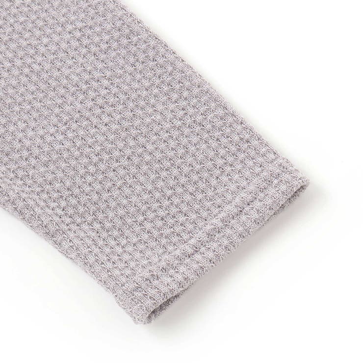 メランジワッフルポンポンフード付き長袖カーディガン(80~100cm) | BeBe | 詳細画像11 
