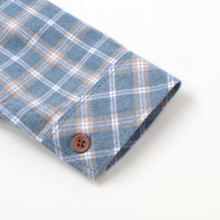 先染めネルチェック長袖シャツ(90~100cm) | BeBe | 詳細画像12 