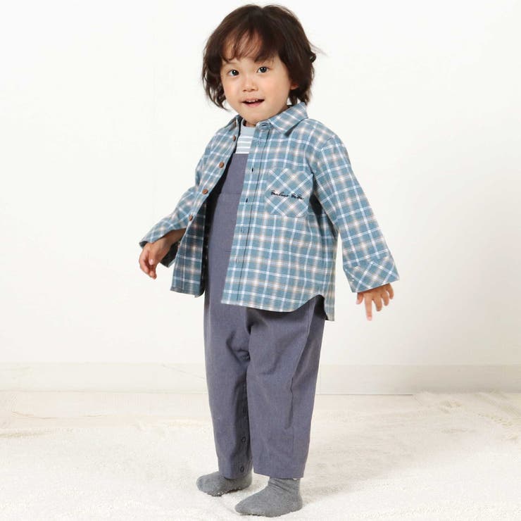 先染めネルチェック長袖シャツ(90~100cm) | BeBe | 詳細画像5 