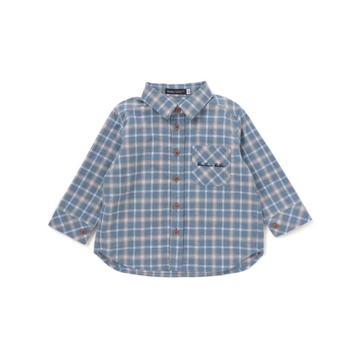 先染めネルチェック長袖シャツ(90~100cm) | BeBe | 詳細画像8 