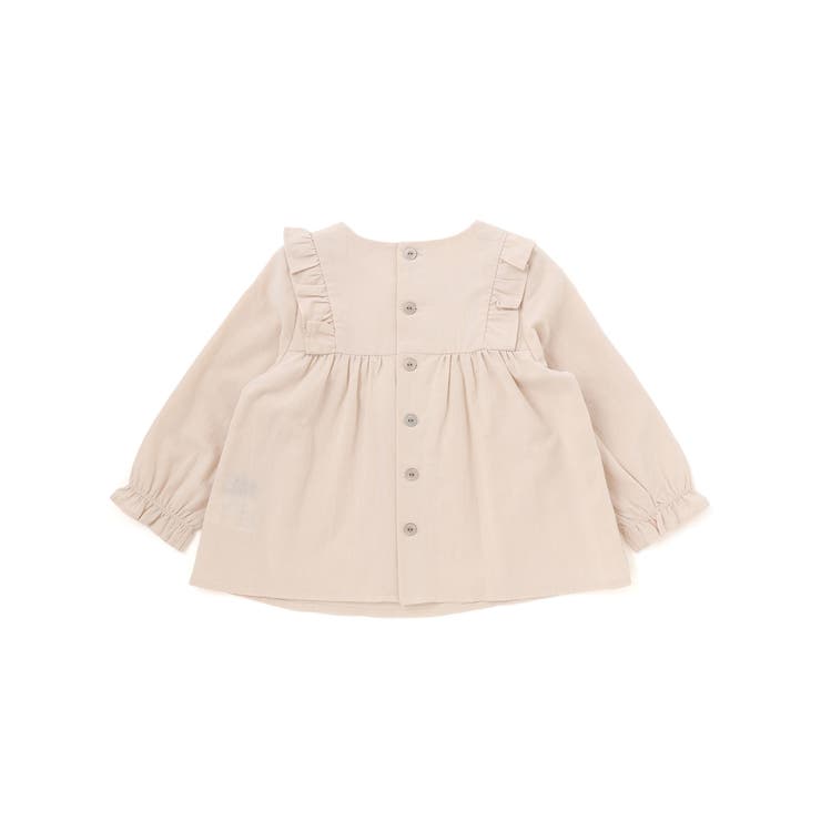 スクエアフリルお花刺しゅう長袖フレアブラウス(80~100cm) | BeBe | 詳細画像5 