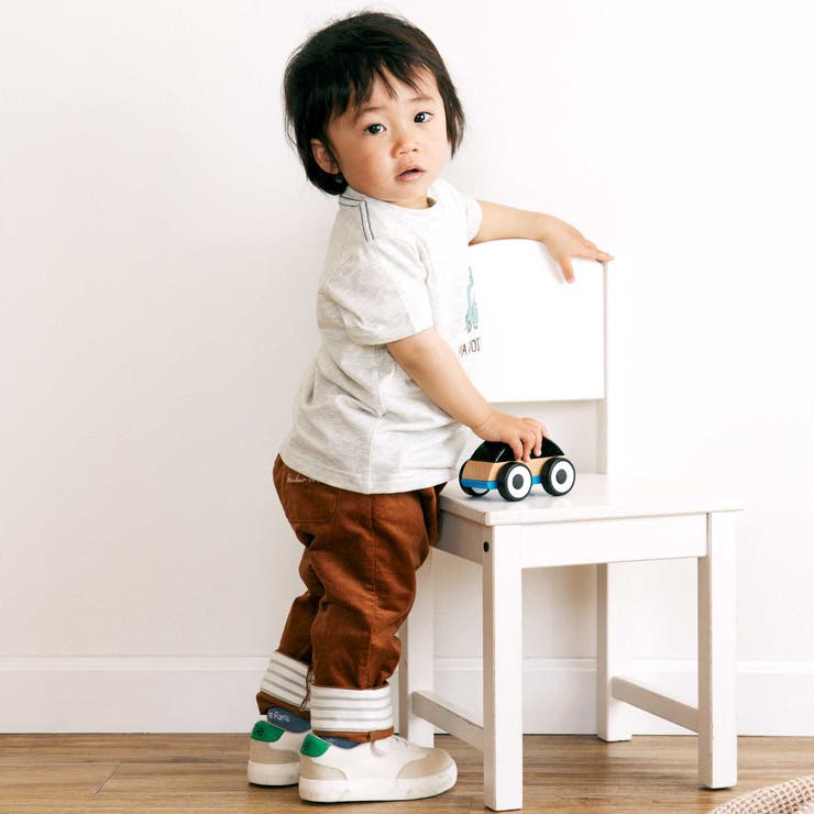 シャツコール裾ボーダーテーパードパンツ(80~100cm) | BeBe | 詳細画像6