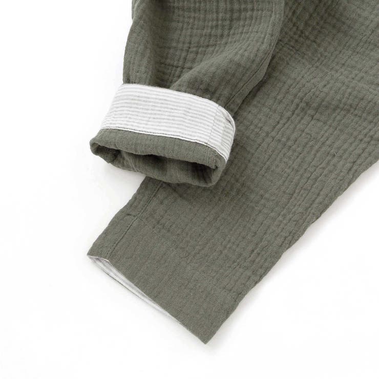 コットンガーゼ裾ボーダーロングパンツ(80~100cm) | BeBe | 詳細画像11 