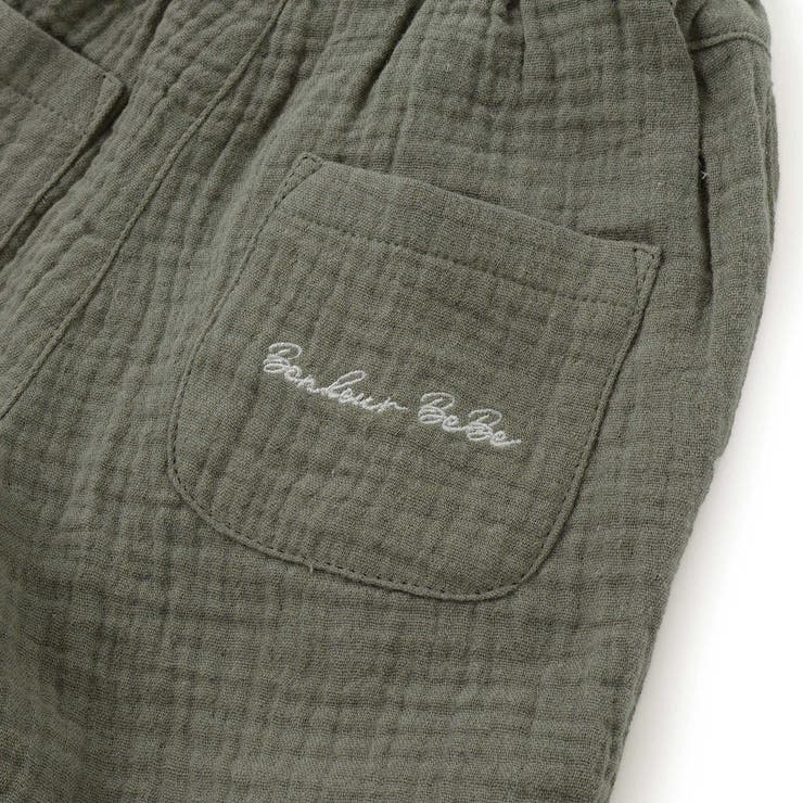 コットンガーゼ裾ボーダーロングパンツ(80~100cm) | BeBe | 詳細画像12 