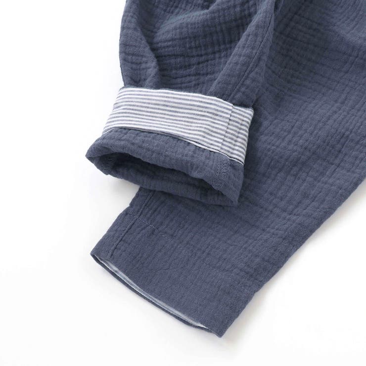 コットンガーゼ裾ボーダーロングパンツ(80~100cm) | BeBe | 詳細画像6 