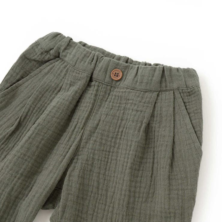 コットンガーゼ裾ボーダーロングパンツ(80~100cm) | BeBe | 詳細画像9 