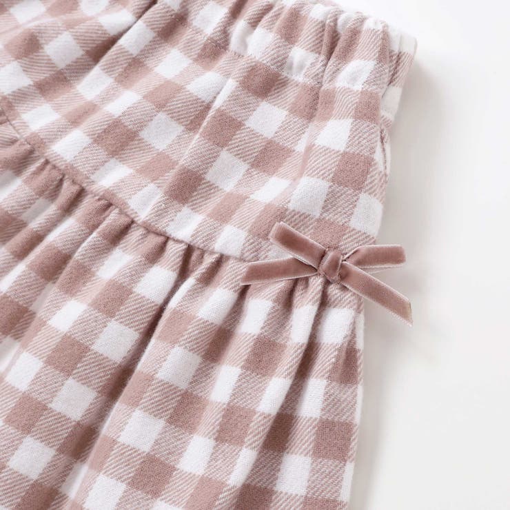 【お揃い】ネルギンガムチェックギャザーキュロットパンツ(80~100cm) | BeBe | 詳細画像10 