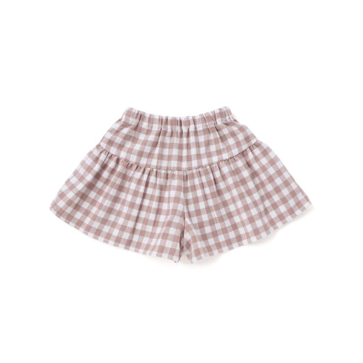 【お揃い】ネルギンガムチェックギャザーキュロットパンツ(80~100cm) | BeBe | 詳細画像8 