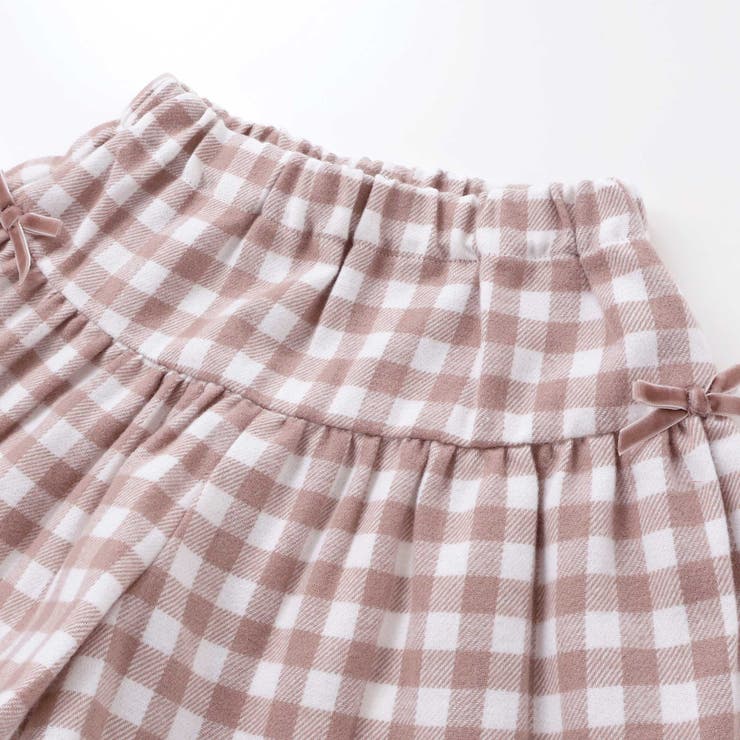 【お揃い】ネルギンガムチェックギャザーキュロットパンツ(80~100cm) | BeBe | 詳細画像9 