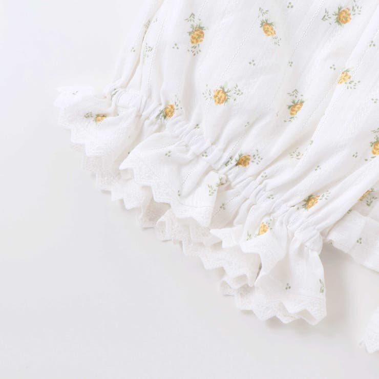 【お揃い】花柄裾レースフリルブルマ(80~90cm) | BeBe | 詳細画像12 