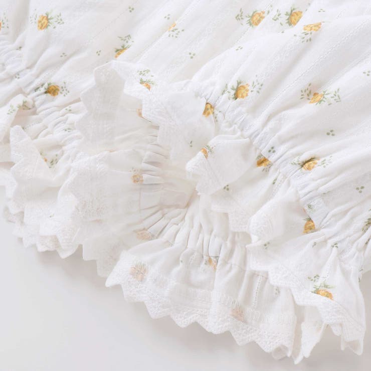 【お揃い】花柄裾レースフリルブルマ(80~90cm) | BeBe | 詳細画像13 