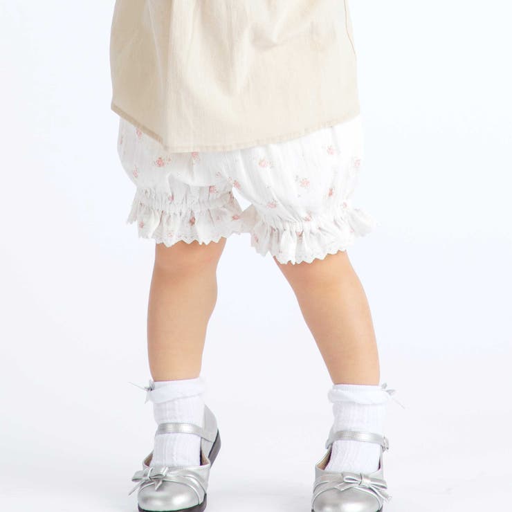 【お揃い】花柄裾レースフリルブルマ(80~90cm) | BeBe | 詳細画像3 
