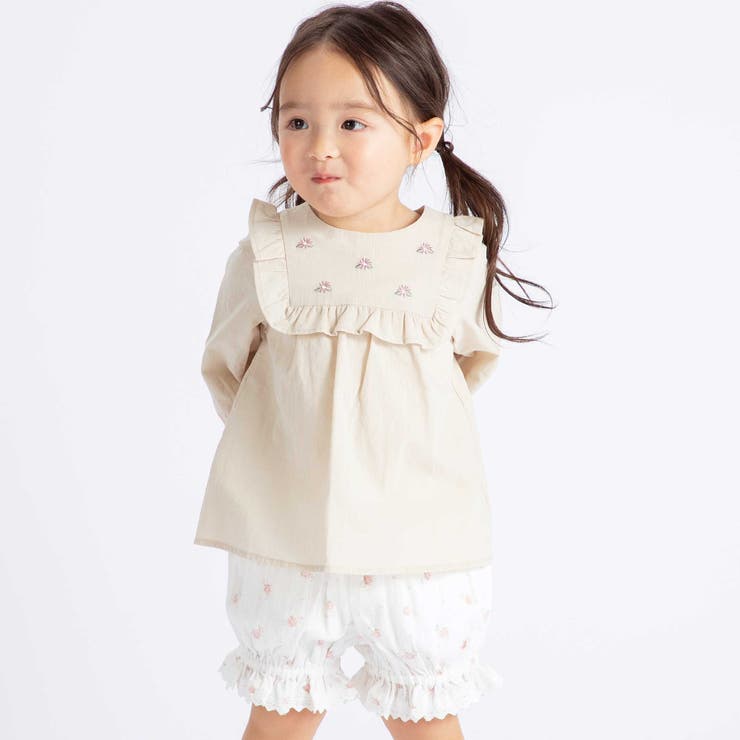 【お揃い】花柄裾レースフリルブルマ(80~90cm) | BeBe | 詳細画像4 