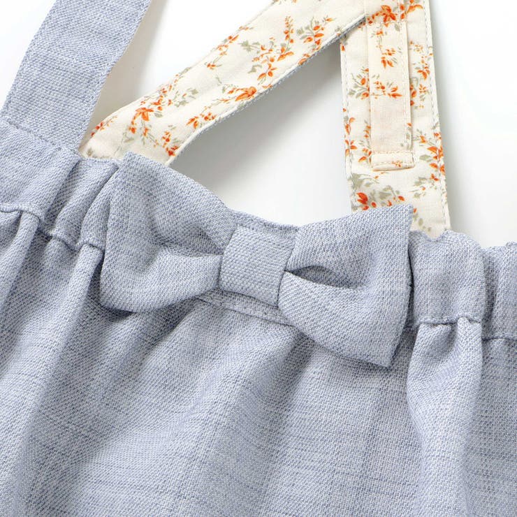 リネン調メランジサスペンダー付きギャザースカート(80~100cm) | BeBe | 詳細画像10 