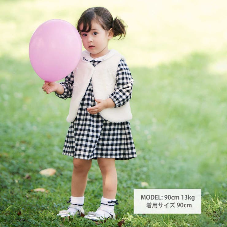 リボンモチーフボアベスト(90~100cm) | BeBe | 詳細画像2 