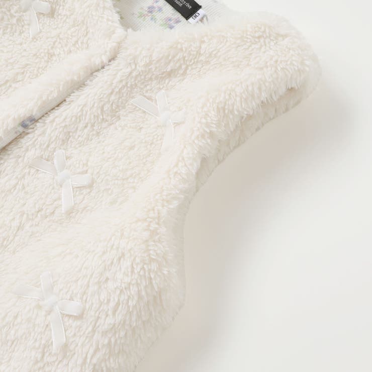 リボンモチーフボアベスト(90~100cm) | BeBe | 詳細画像9 