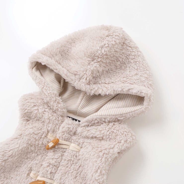 トグルボタンフード付きボアベスト(90~100cm) | BeBe | 詳細画像10 