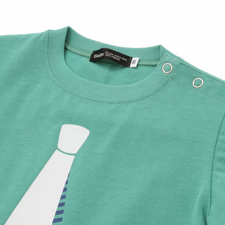 ネクタイプリントブロード切替半袖Tシャツ(80~90cm) | BeBe | 詳細画像10 