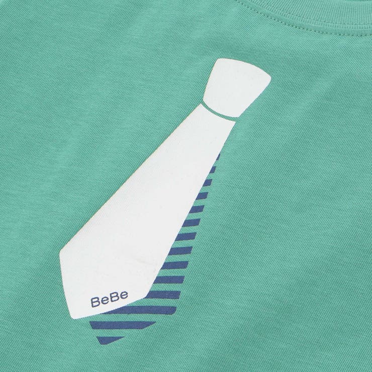ネクタイプリントブロード切替半袖Tシャツ(80~90cm) | BeBe | 詳細画像12 