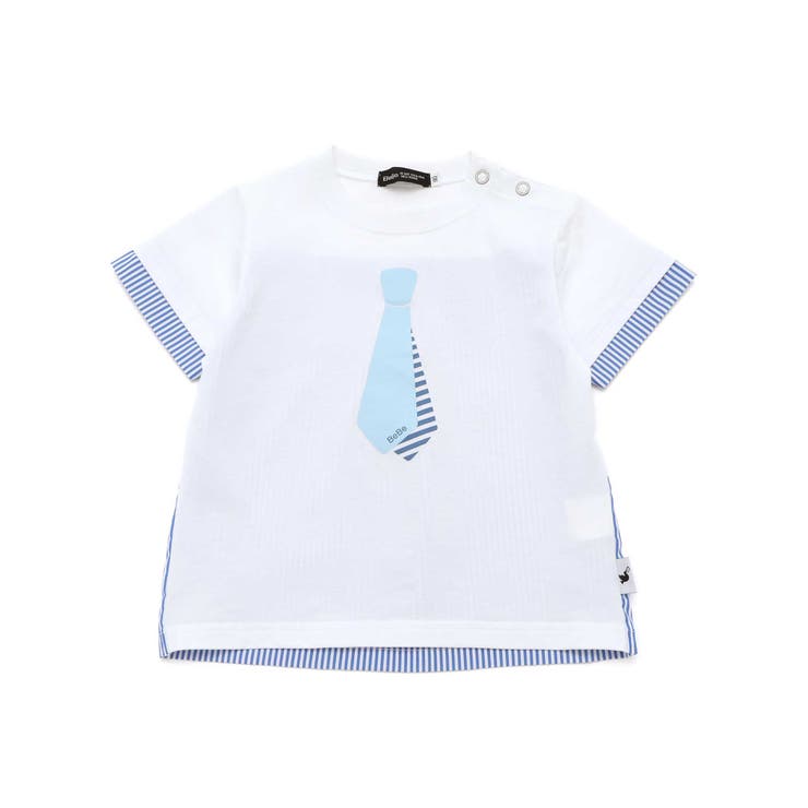 ネクタイプリントブロード切替半袖Tシャツ(80~90cm) | BeBe | 詳細画像6 