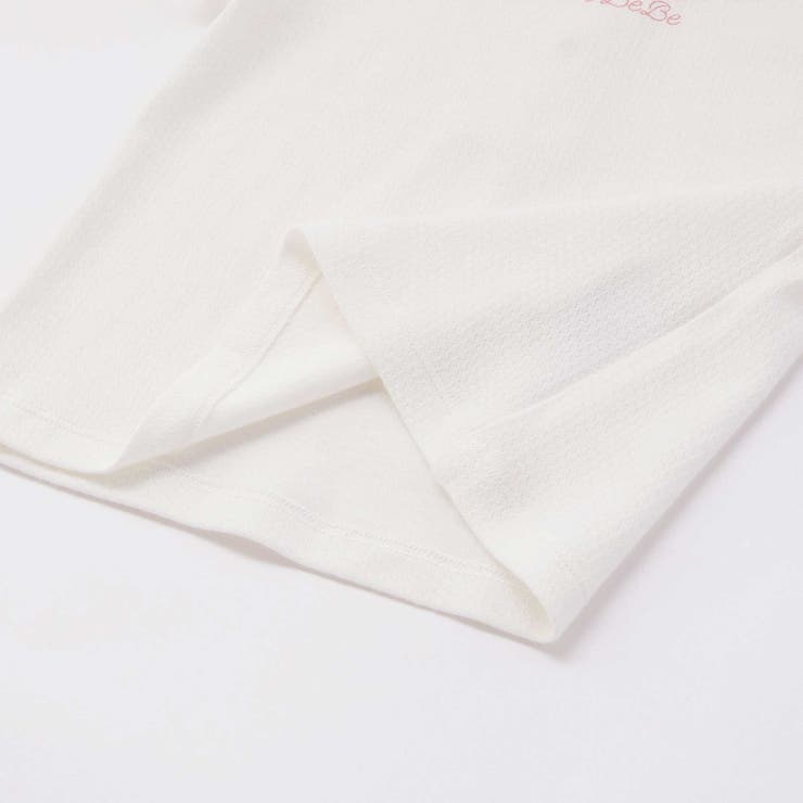 【お揃い】フラワープリントスカラップ襟半袖針抜きTシャツ(80~100cm) | BeBe | 詳細画像13 