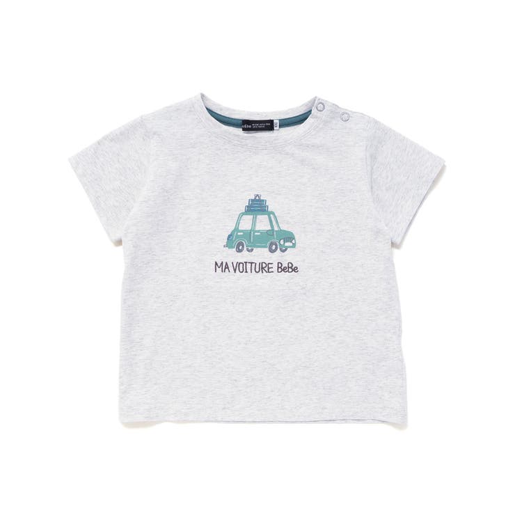 メランジ天竺車プリント半袖Tシャツ(80~100cm) | BeBe | 詳細画像7 