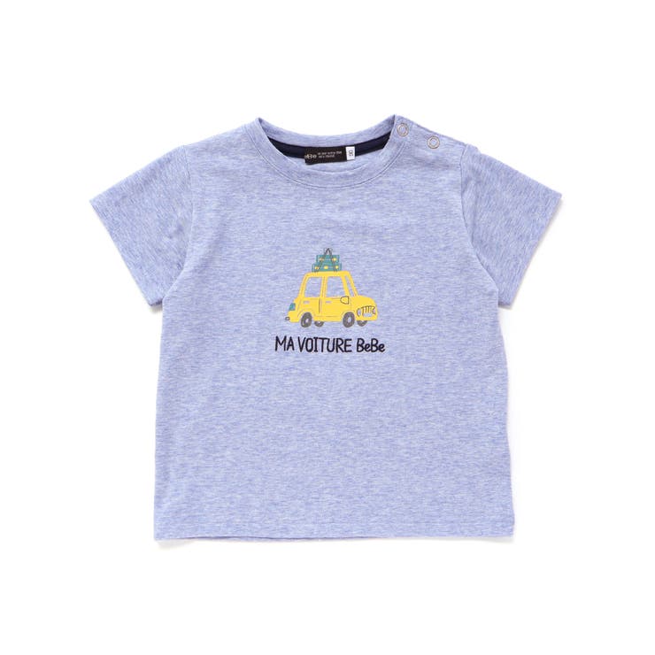 メランジ天竺車プリント半袖Tシャツ(80~100cm) | BeBe | 詳細画像9 