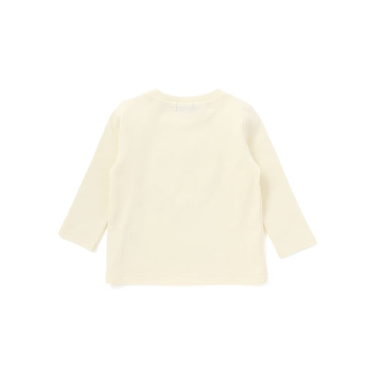 ハートレースモチーフ針抜き長袖Tシャツ(80~100cm) | BeBe | 詳細画像2 