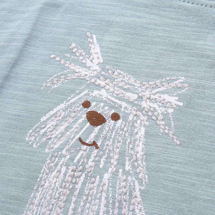スラブ天竺DOGプリント長袖Tシャツ(80~100cm) | BeBe | 詳細画像11 