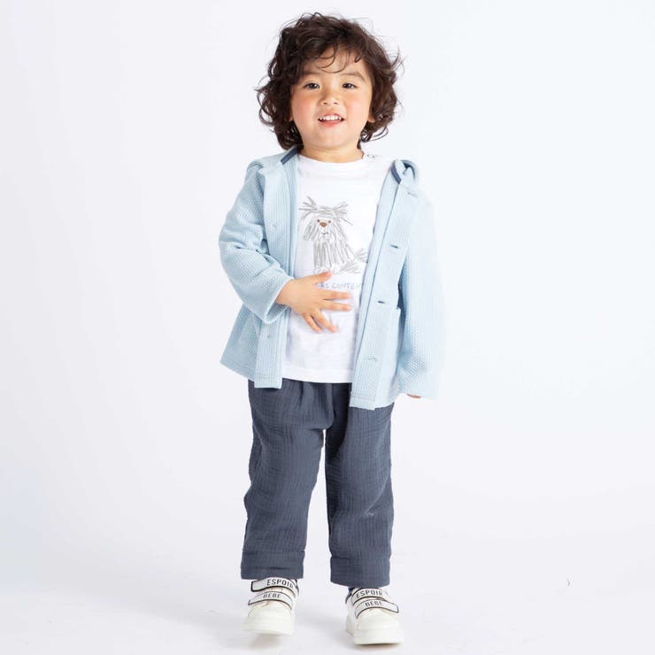 スラブ天竺DOGプリント長袖Tシャツ(80~100cm) | BeBe | 詳細画像4 