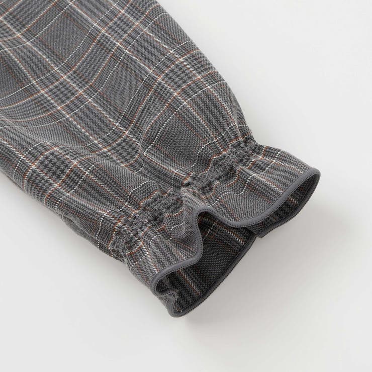 【店舗限定】チェックバルーン長袖ワンピース(95~150cm) | BeBe Petits Pois Vert | 詳細画像8 