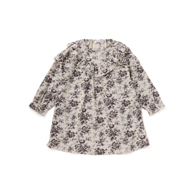 【店舗限定】花柄コールテンフリルワンピース(95~150cm) | BeBe Petits Pois Vert | 詳細画像6 