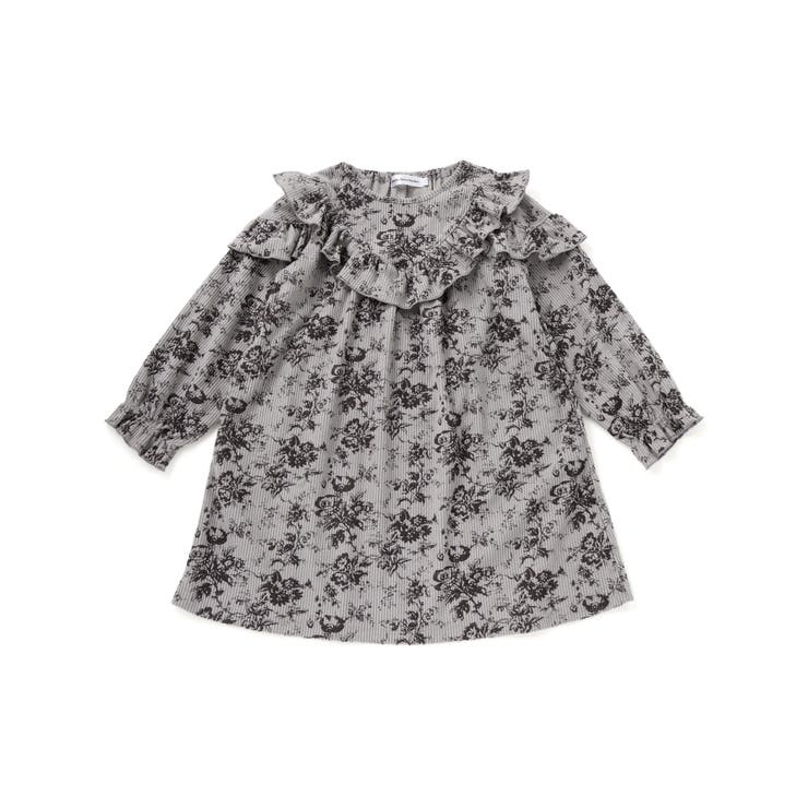【店舗限定】花柄コールテンフリルワンピース(95~150cm) | BeBe Petits Pois Vert | 詳細画像8 