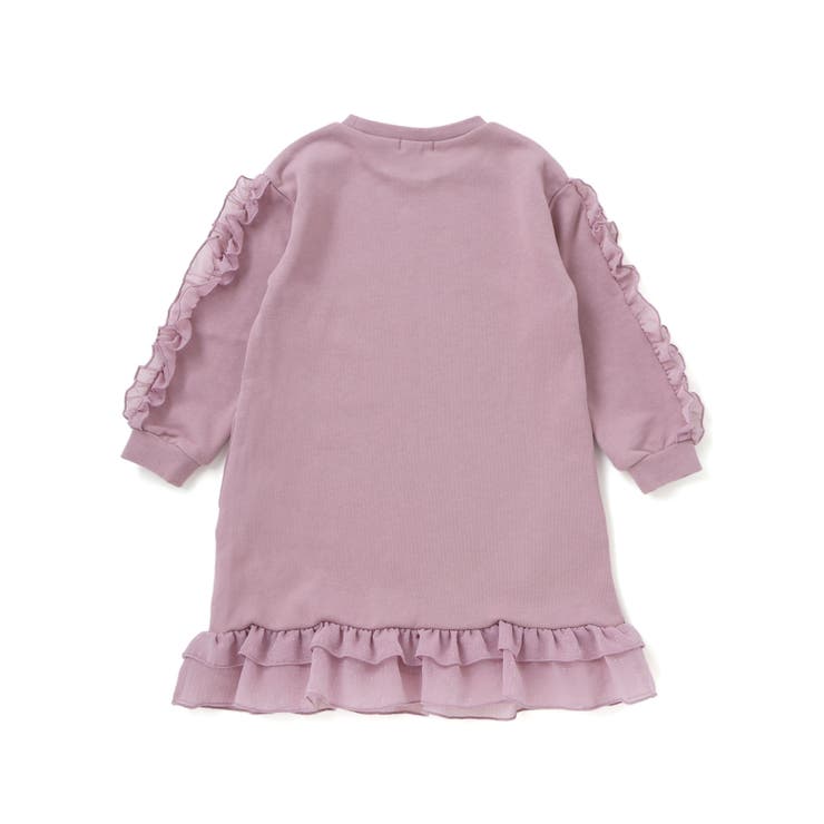 【店舗限定】裏毛チュールフリルワンピース(95~150cm) | BeBe Petits Pois Vert | 詳細画像7 