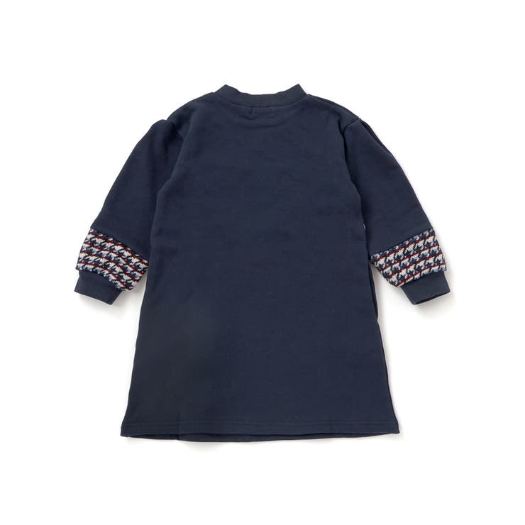 【店舗限定】【お揃い】裏毛×ノルディック切り替えワンピース(95~150cm) | BeBe Petits Pois Vert | 詳細画像7 