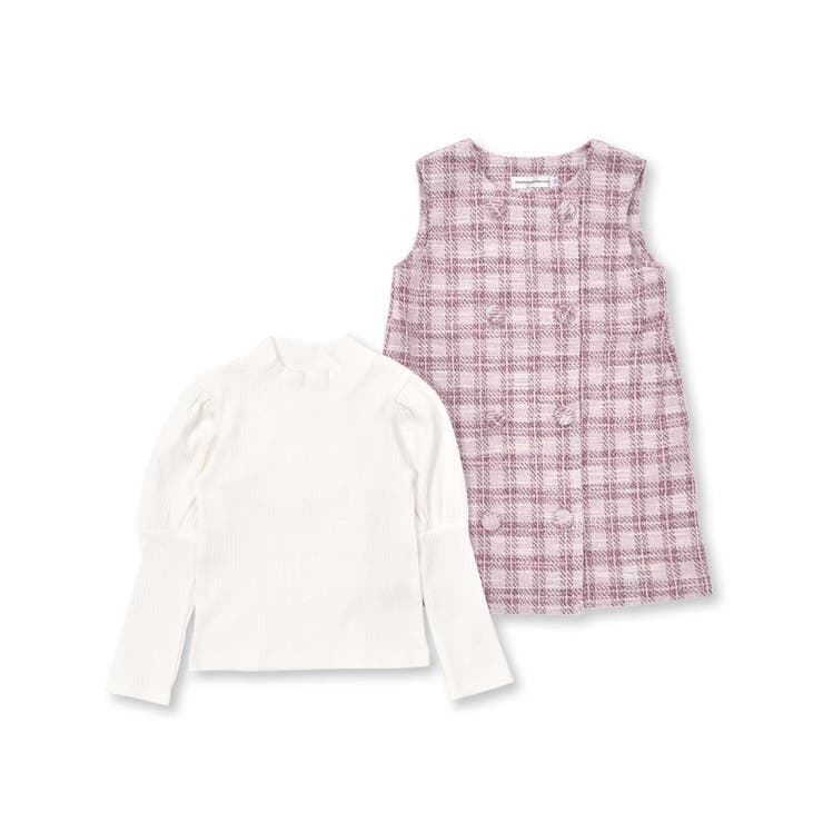 新品未使用♡pois ポワ Tweed vest ピンク♡ツイード ベスト ジレ Tweed vest Pink pois ポワ