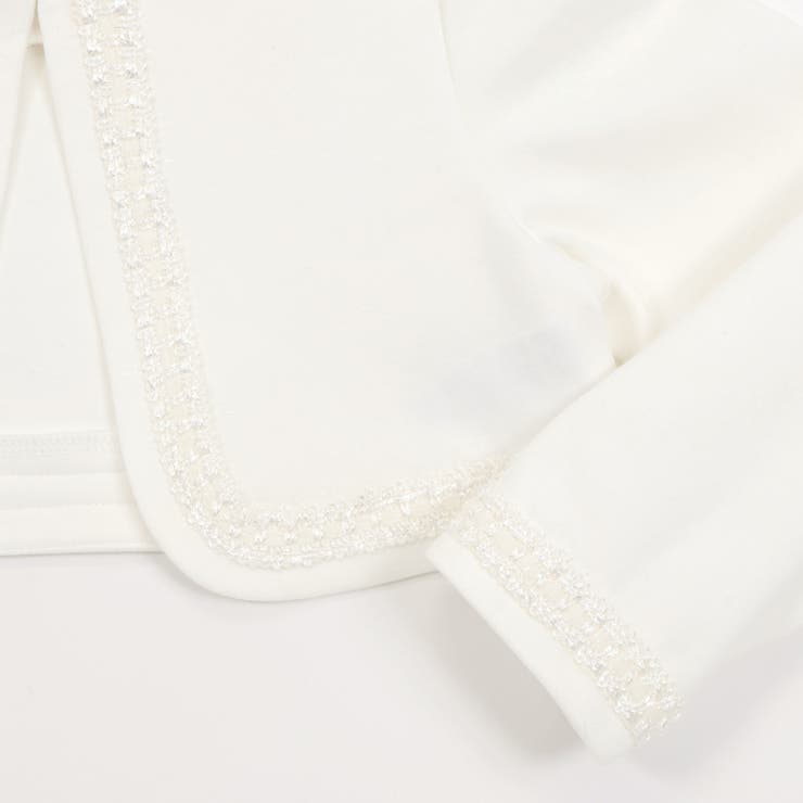 【店舗限定】ファンシーヤーンジャケット＋格子柄ジャンパースカート セット(110… | BeBe Petits Pois Vert | 詳細画像12 